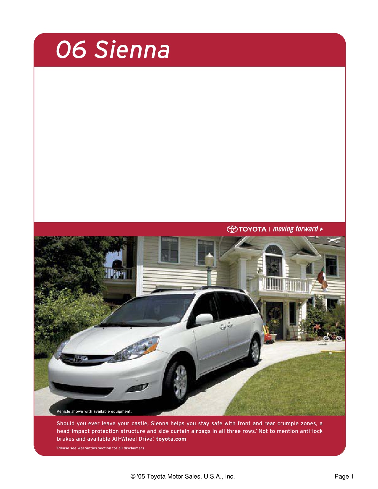 2006 Toyota Sienna Brochure Page 9